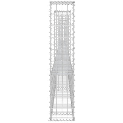 Cesta De Gaviones Forma De U 8 Postes De Hierro 860x20x100 Cm / Vetonek_2