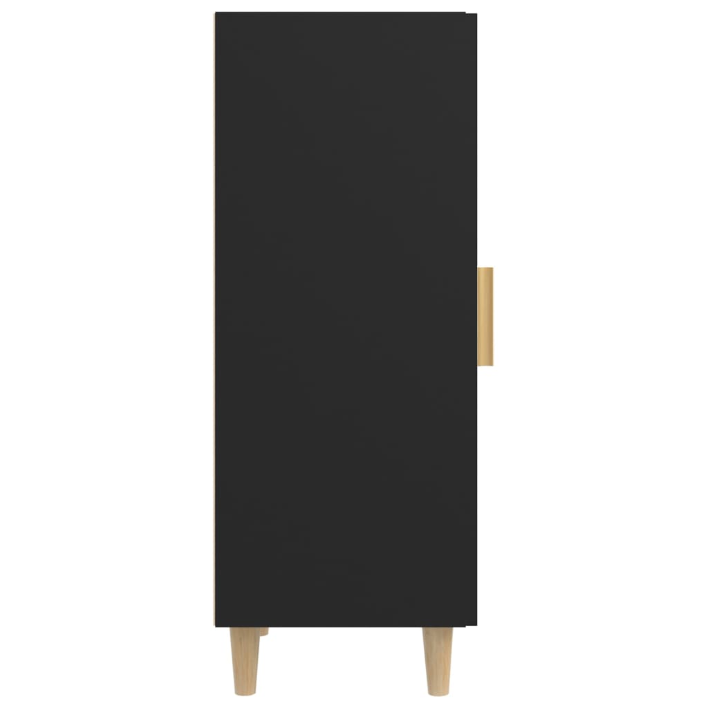 Aparador De Madera Contrachapada Negro 34,5x34x90 Cm / Vetonek_3