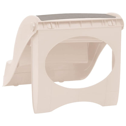 Escalera Perros Plegable 3 Peldaños Plástico Crema 50x38x38cm_4