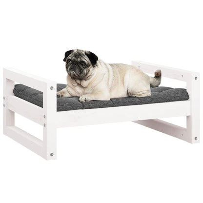Vidaxl Cama Para Perros Madera Maciza De Pino Blanco 65,5x50,5x28 Cm_3