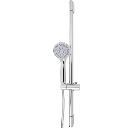 Barra De Ducha Cromada Para Baño Con Alcachofa Y Flexo De Altura Ajustable_2