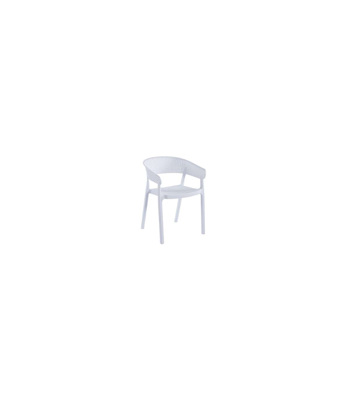 Pack De 4 Sillones Bari Para Salón, Cocina O Terraza Acabado Blanco, 73.5cm(alto) 54cm(an_0
