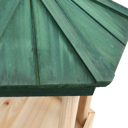 Comedero Para Pájaros Octogonal Madera Maciza De Abeto 33x30 Cm / Vetonek_2