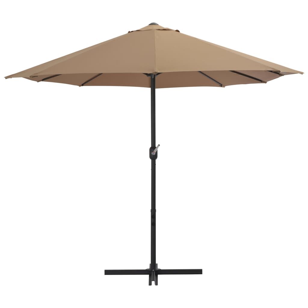 Vidaxl Sombrilla De Jardín Con Palo De Aluminio Taupe 460x270 Cm_3