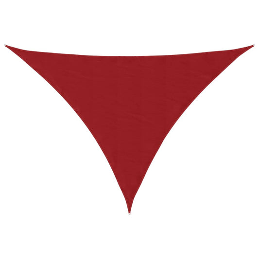 Toldo De Vela Triangular Tela Oxford Rojo 3x3x4,24 M_0