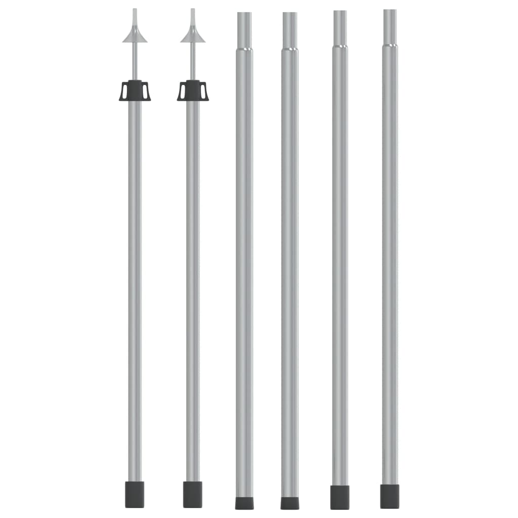 Postes Telescópicos De Toldo 2 Uds Acero Galvanizado 102-260 Cm_1