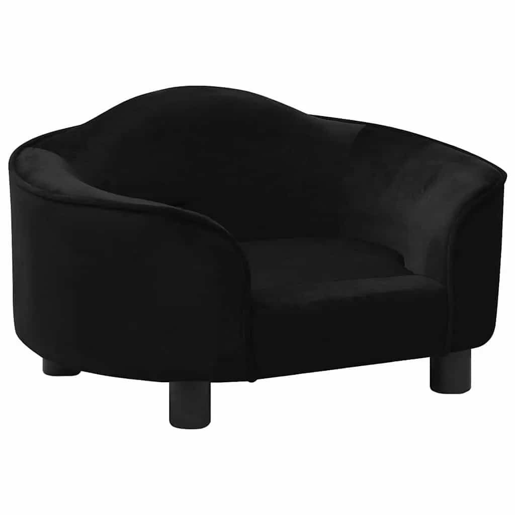 Vidaxl Sofá Para Perros Felpa Negro 67x47x36 Cm_1