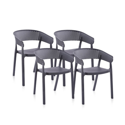 Pack 4 Sillas De Exterior Diza Polipropileno, Antracita, 54 X 73,5 X 50,5_1