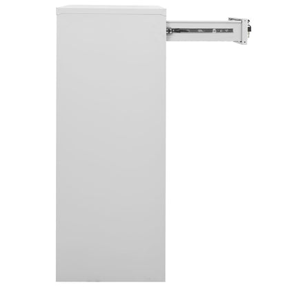 Armario De Oficina De Acero Gris Claro 90x40x102 Cm_3