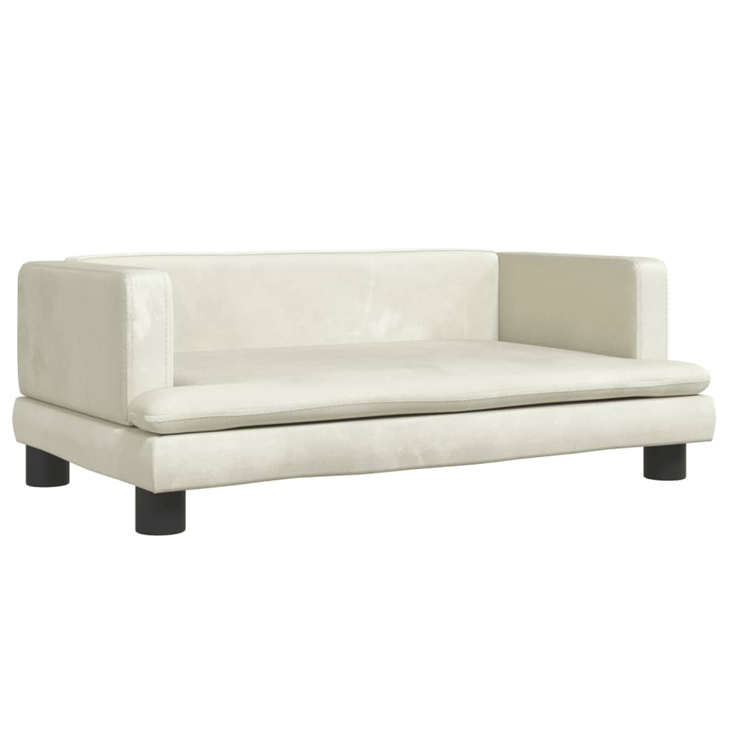 Cama Para Perros De Terciopelo Crema 80x45x30 Cm / Vetonek_4