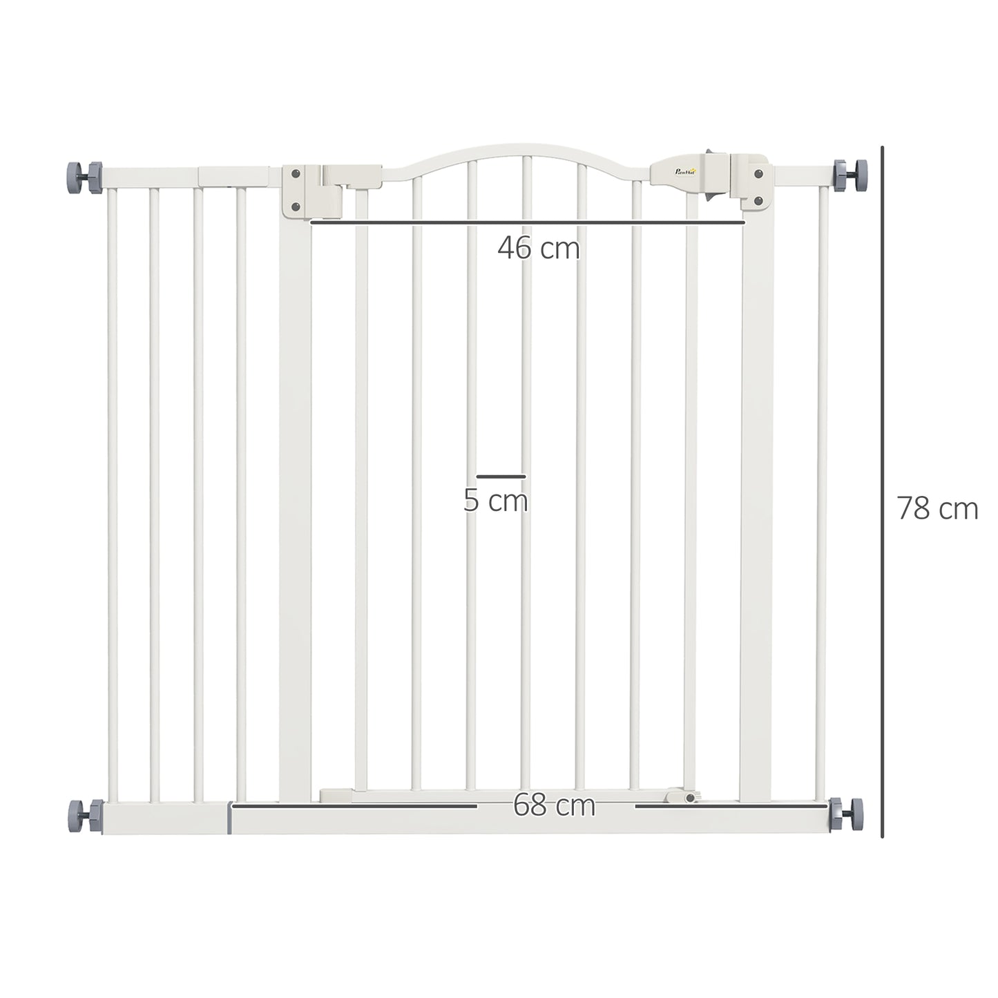 Pawhut Barrera Para Perros Con Ancho Ajustable 74-100 Cm Blanco_2