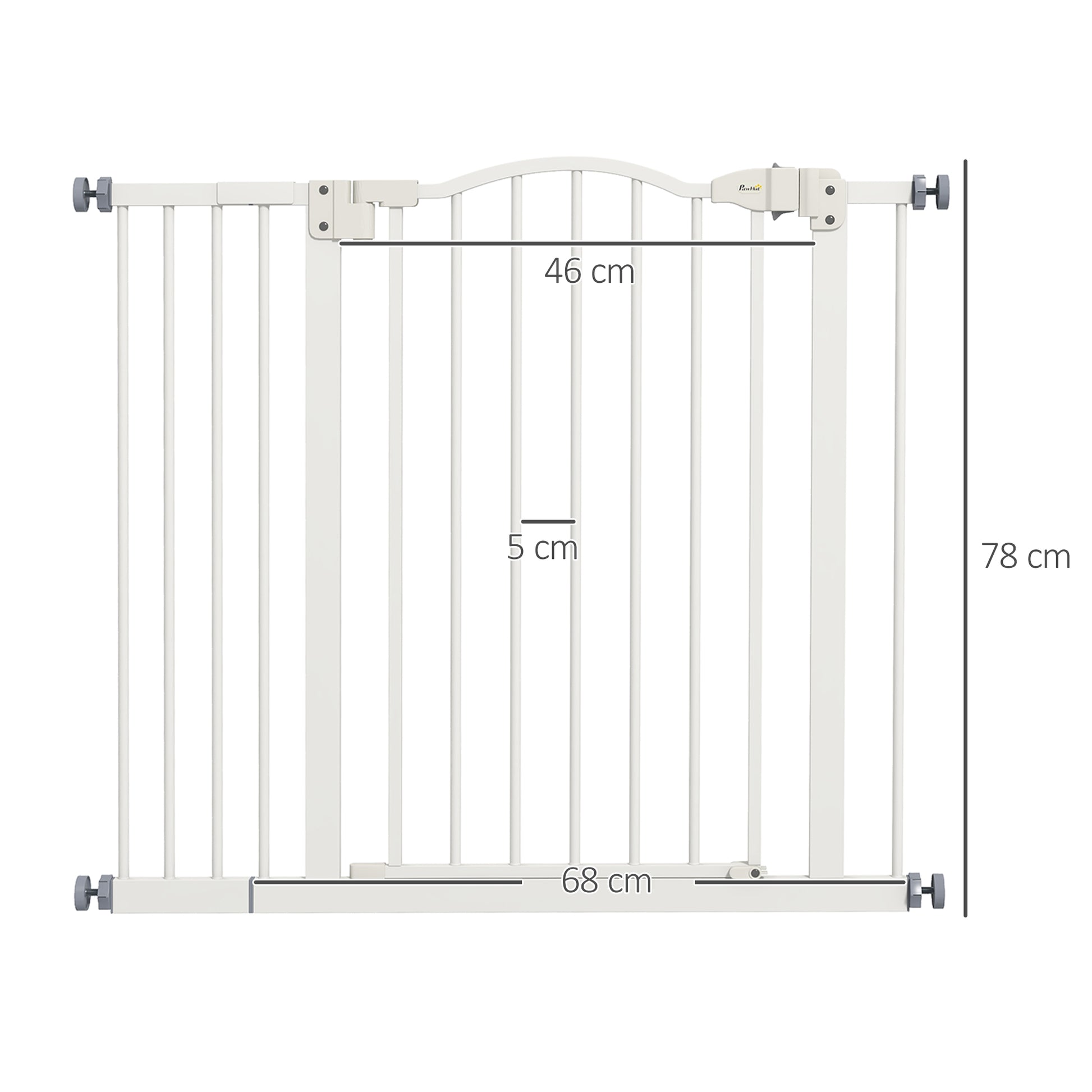 Pawhut Barrera Para Perros Con Ancho Ajustable 74-100 Cm Blanco_2