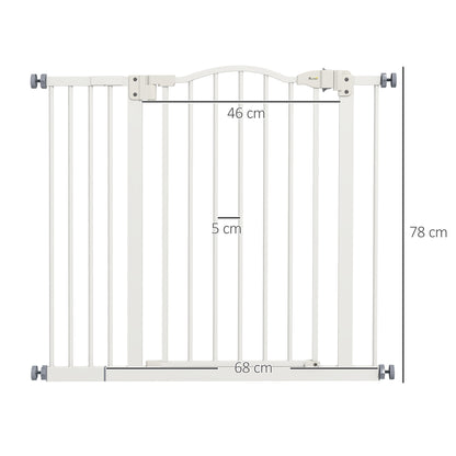 Pawhut Barrera Para Perros Con Ancho Ajustable 74-100 Cm Blanco_2