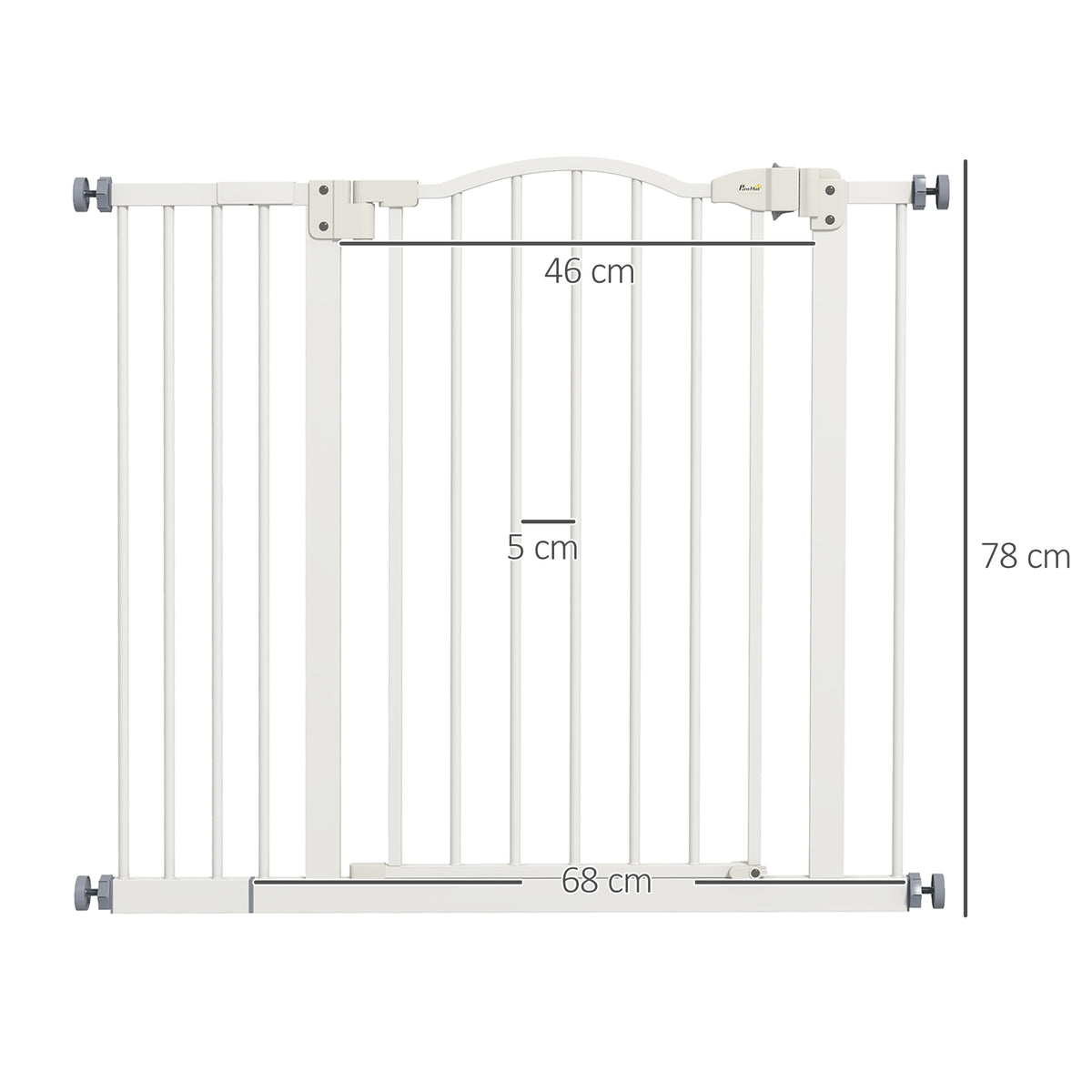 Pawhut Barrera Para Perros Con Ancho Ajustable 74-100 Cm Blanco_2