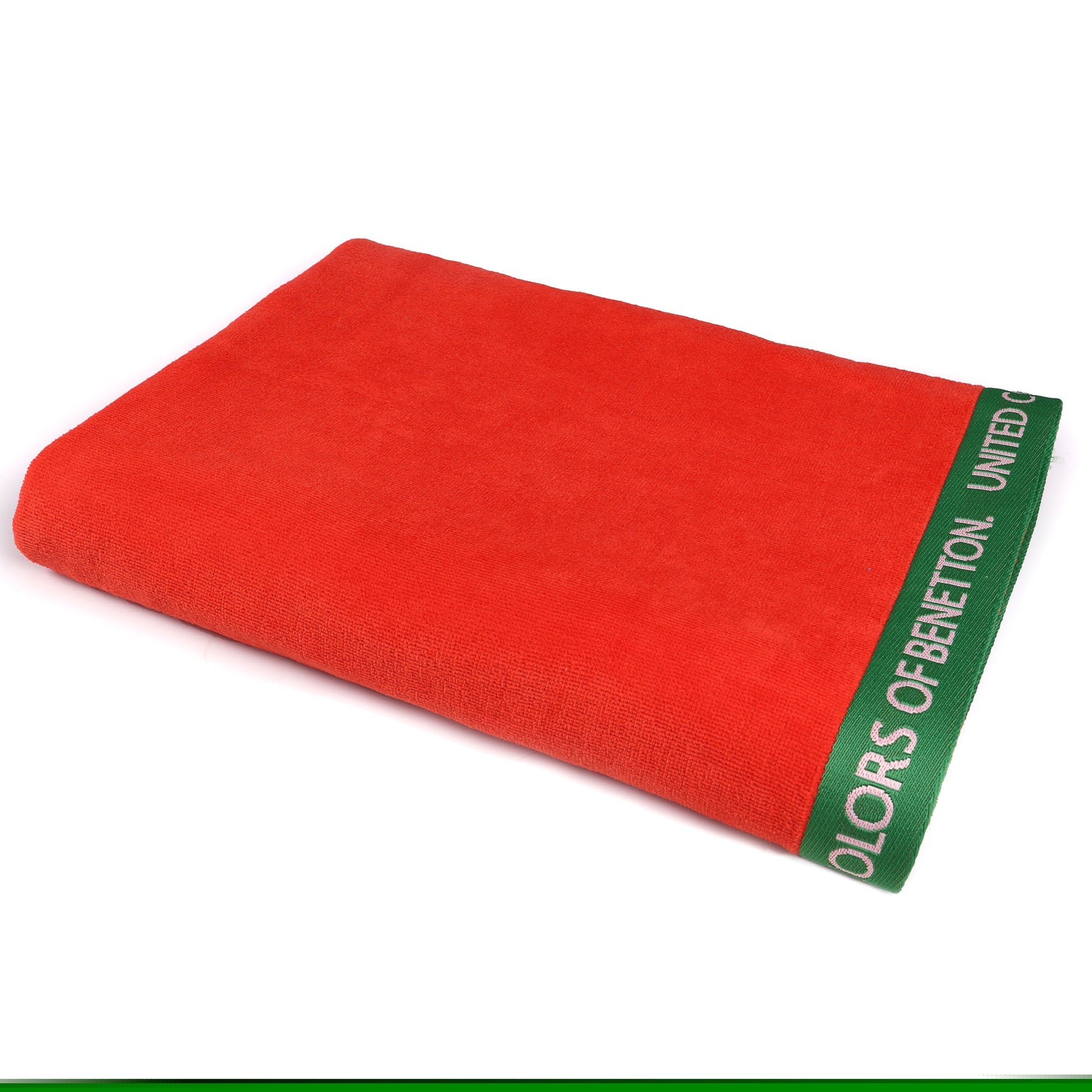 Set 2 Toalla De Playa 90x160cm 380gsm Velour 100%algodon Rojo Casa Benetton_5