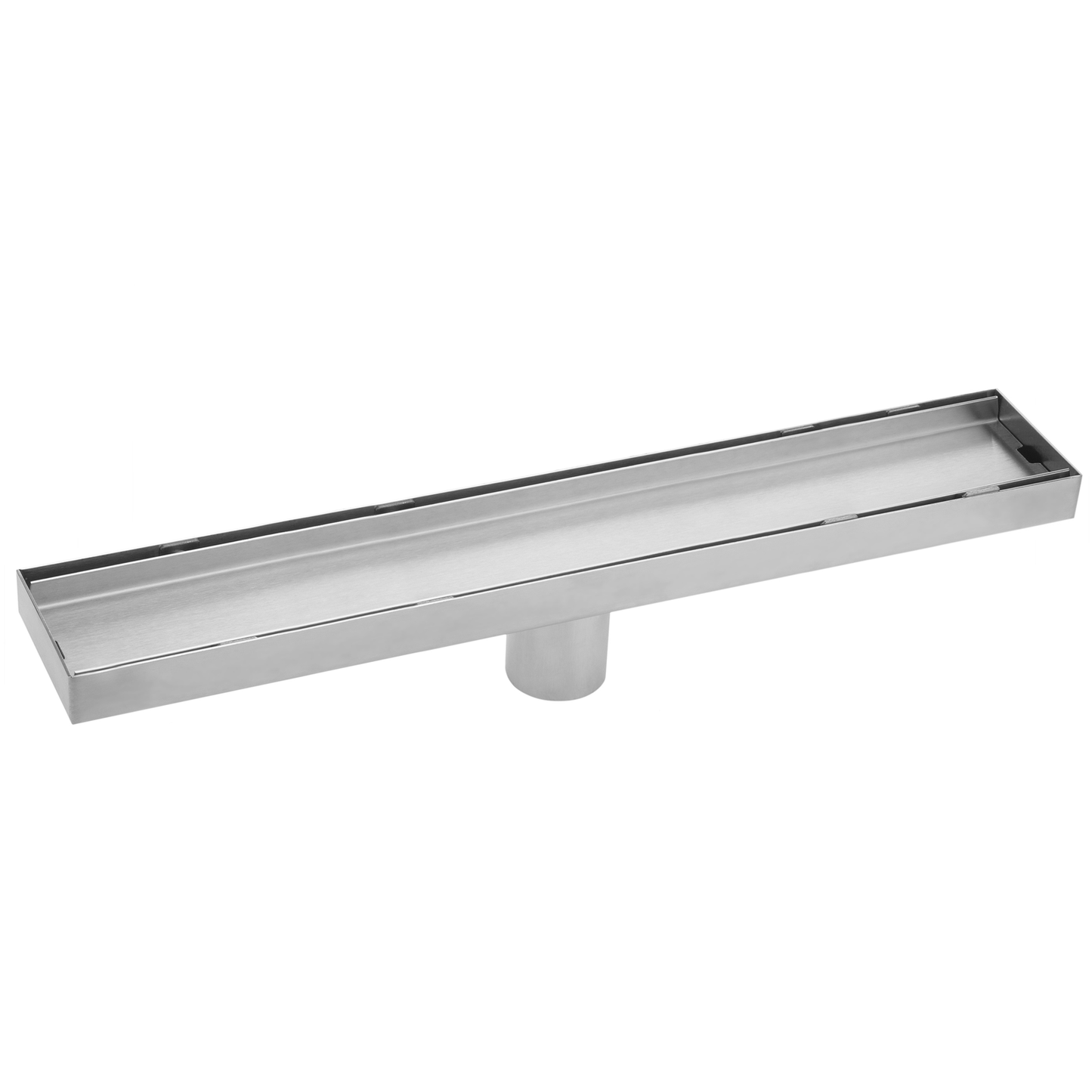 Canaleta De Desagüe Para Ducha 80cm Para Azulejo En Acero Inoxidable Mate_0