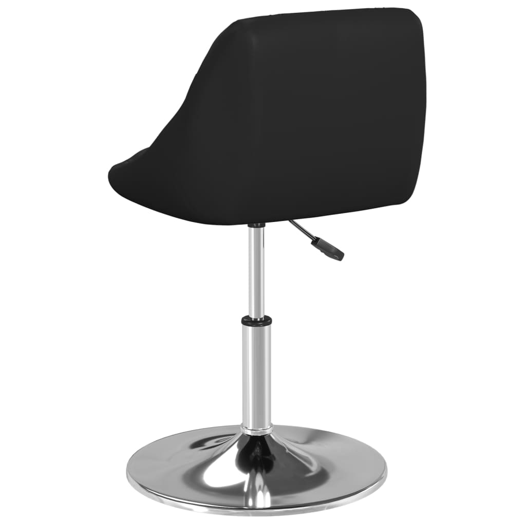 Taburete De Barra De Cocina Cuero Sintético Negro_1