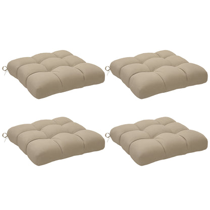Outsunny Conjunto De Cojines Para Sillas De Comedor 48x48x10 Cm Caqui_0