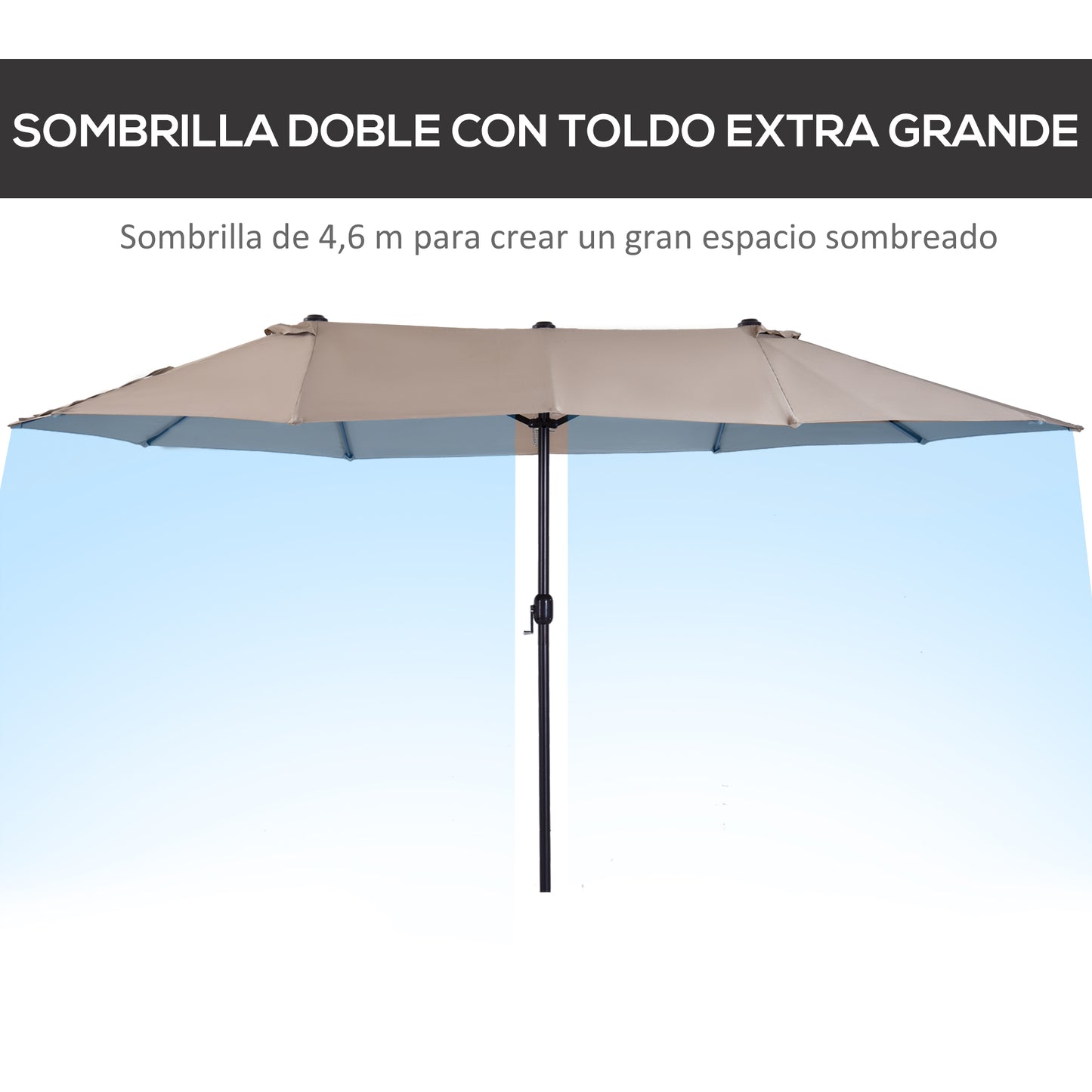 Outsunny Sombrilla Doble 4_3