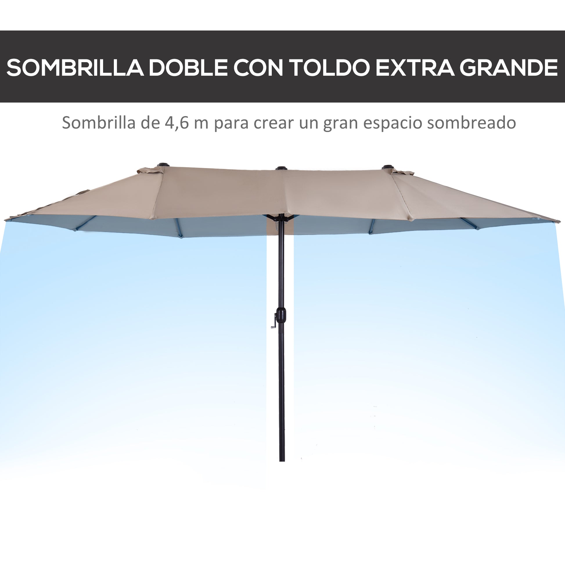 Outsunny Sombrilla Doble 4_3