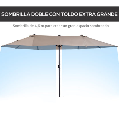 Outsunny Sombrilla Doble 4_3