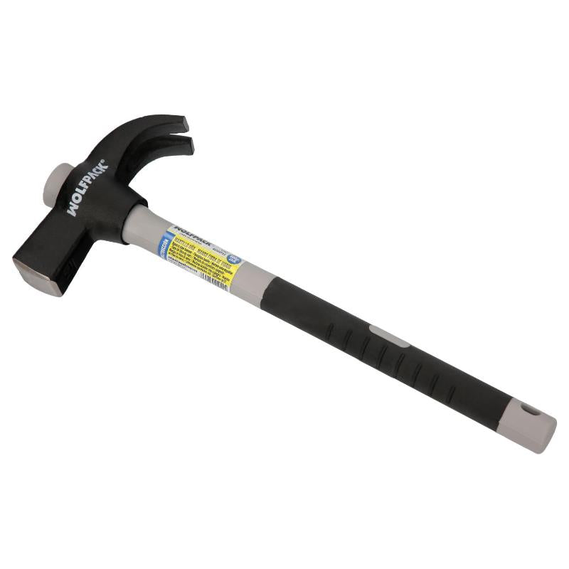 Martillo Uña Mango Fibra Vidrio Mango Fibra Vidrio Con Empuñadura Antideslizante. 600 Gramos 33 Cm._0