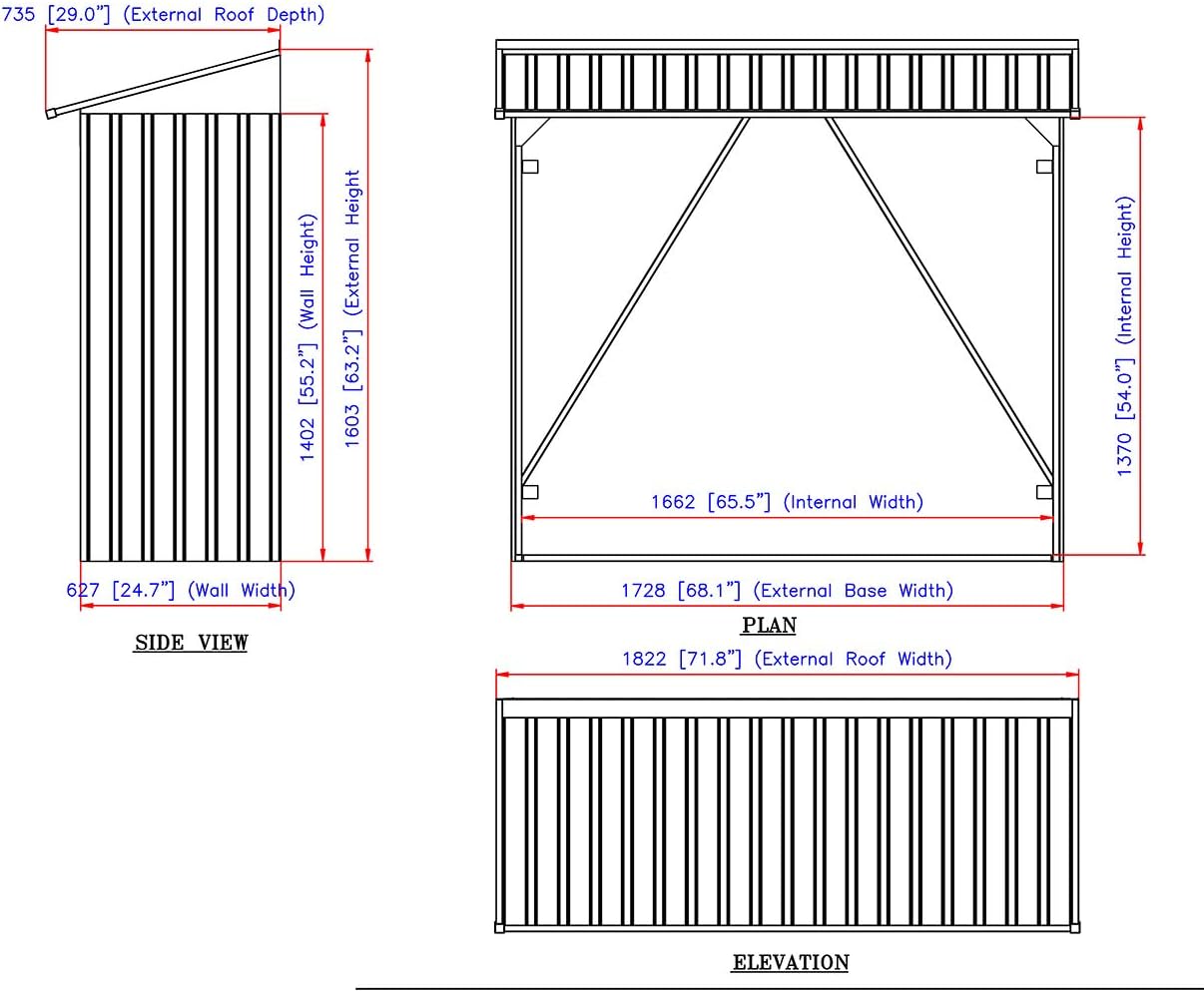 Duramax - Leñero Exterior 6x2  - Metal - Gris Antracita_3