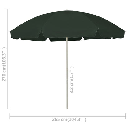 Sombrilla De Playa Verde 300 Cm_4