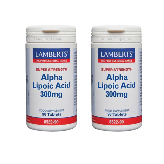 Pack 2x Ácido Alfa Lipoico 300 mg Lamberts, 90 tabletas