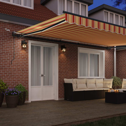 Toldo Retráctil Amarillo Y Naranja 500 X 300 Cm Poliéster_2
