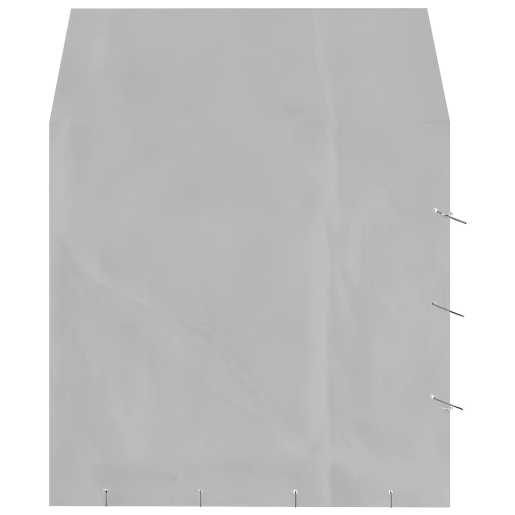 Vidaxl Perrera De Exterior Con Toldo Acero Galvanizado Plata 2x2x2,5 M_3