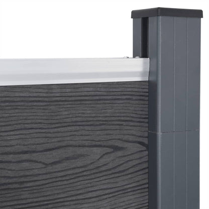 Juego De Paneles De Valla Wpc Gris 180x186 Cm / Vetonek_5