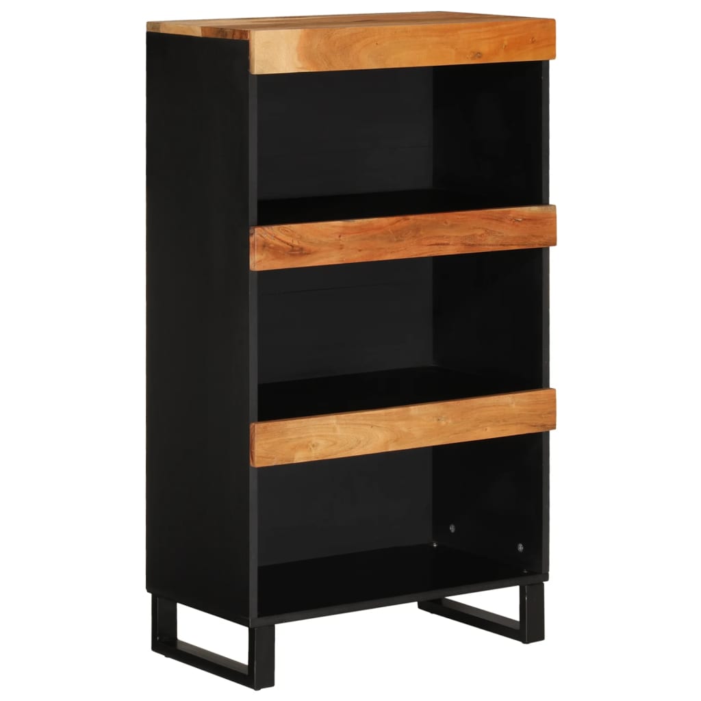 Armario Auxiliar Madera Maciza De Acacia 60x33x107 Cm_0