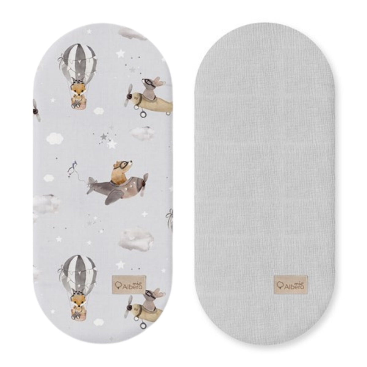 Pack 2 Bajeras Capazo Algodón Satinado Y Muselina Balloon Flight