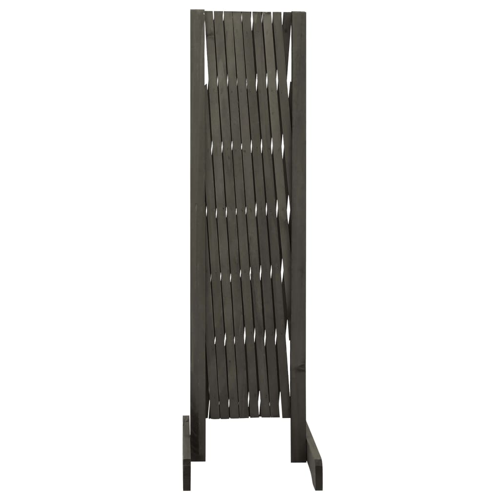 Valla De Jardín Enrejada Madera Maciza De Abeto Gris 180x100 Cm / Vetonek_1