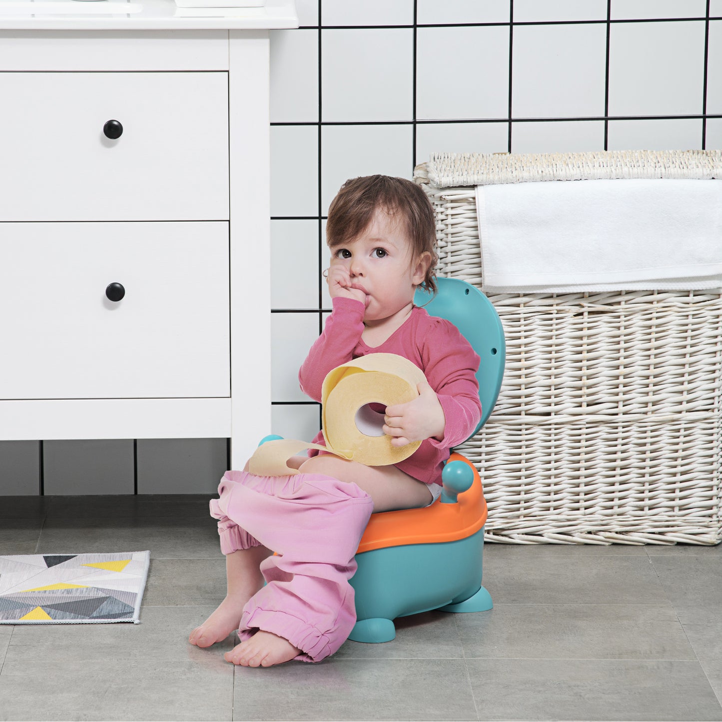 Zonekiz Orinal Para Bebé De 6-36 Meses Portátil Con Tapa 35,6x35,7x22,2 Cm Azul_1