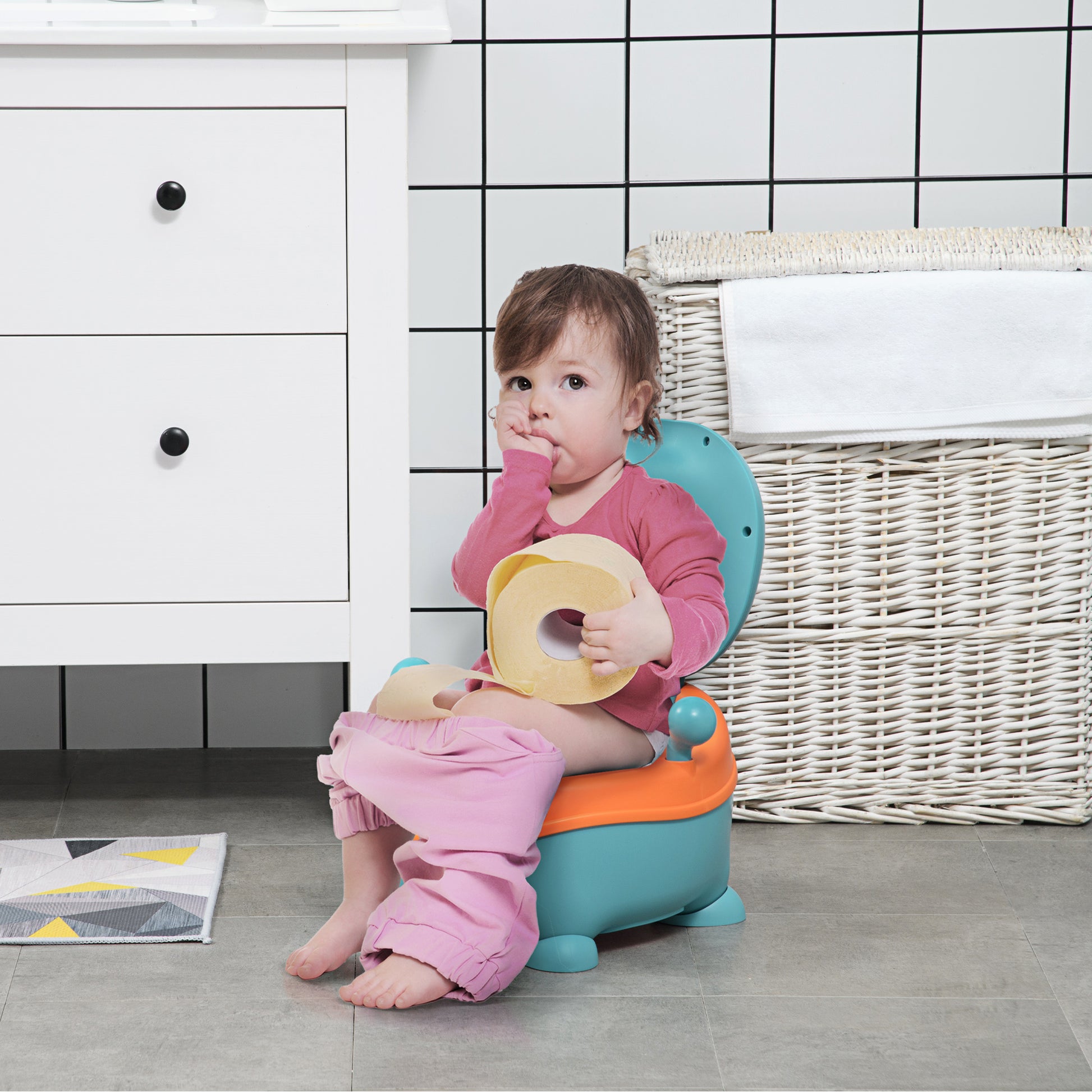 Zonekiz Orinal Para Bebé De 6-36 Meses Portátil Con Tapa 35,6x35,7x22,2 Cm Azul_1