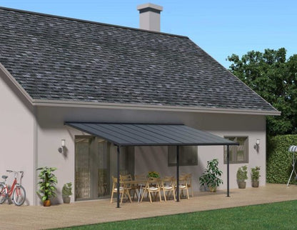 Pérgola adosada Capri 299x619 cm gris Canopia by Palram