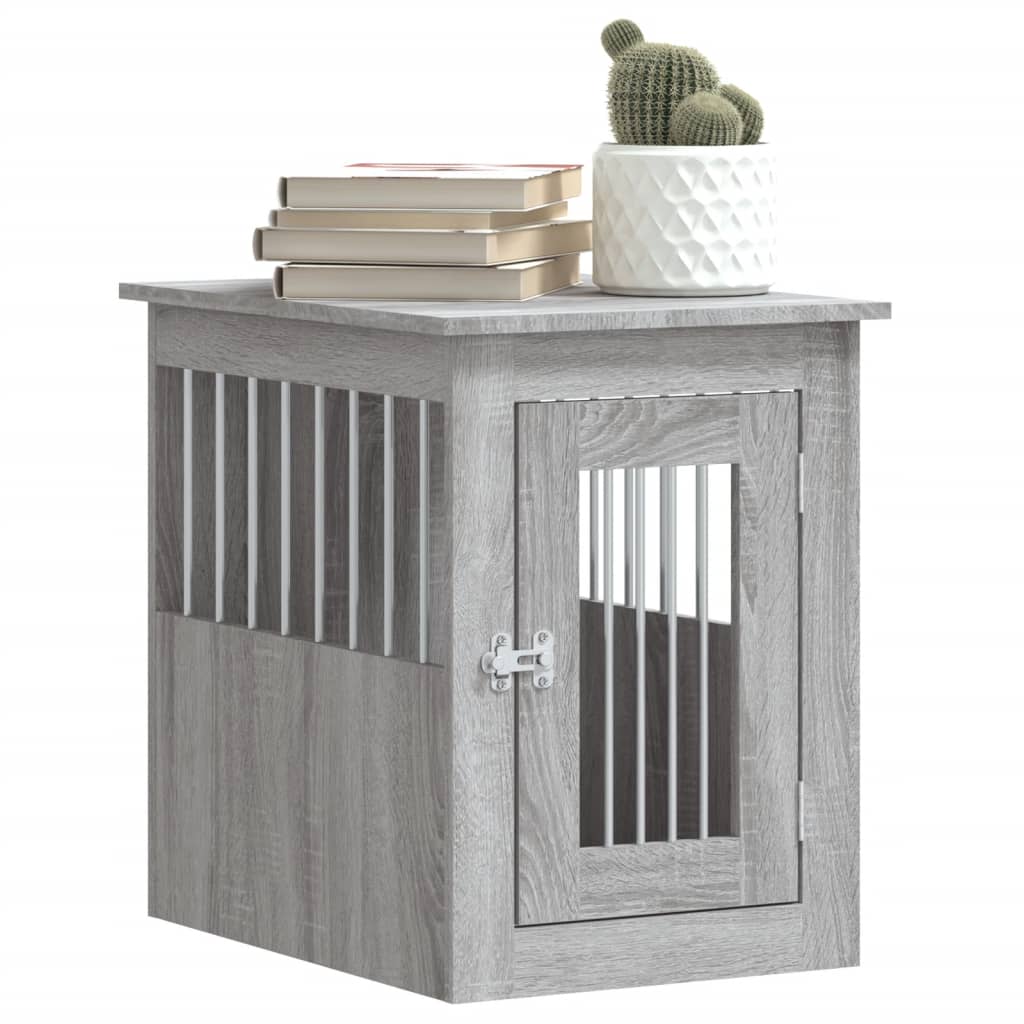 Jaula Para Perros Madera De Ingeniería Gris Sonoma 45x62x59 Cm_3