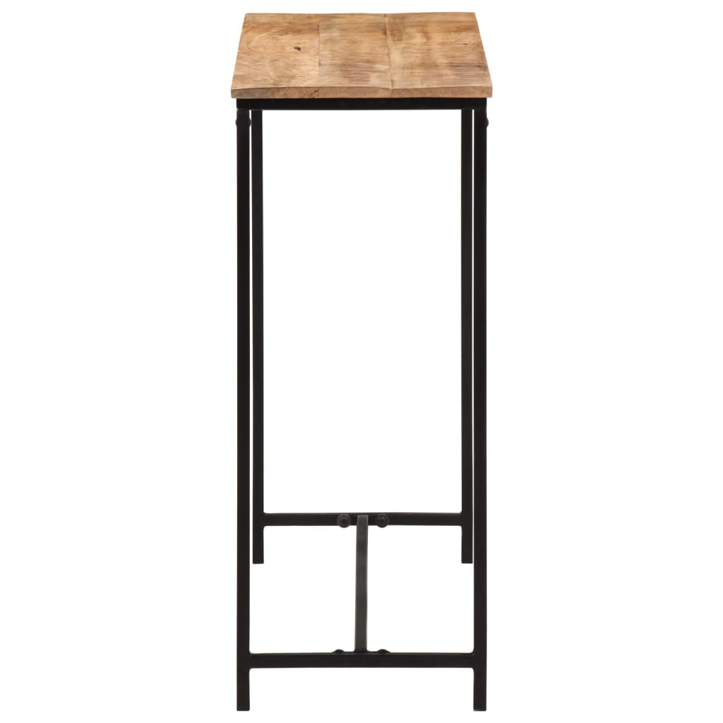 Mesa Consola Madera Maciza De Mango Y Hierro 80x30x74 Cm_1
