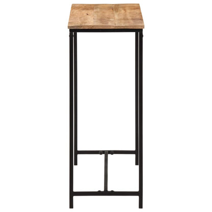 Mesa Consola Madera Maciza De Mango Y Hierro 80x30x74 Cm_1
