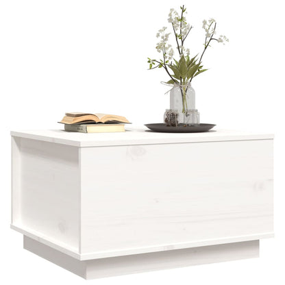 Mesa De Centro De Madera Maciza De Pino Blanco 60x50x35 Cm_2