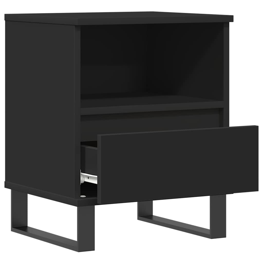 Mesitas De Noche 2 Uds Madera De Ingeniería Negro 40x35x50 Cm_4