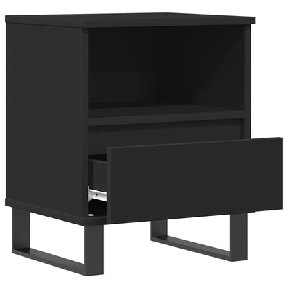 Mesitas De Noche 2 Uds Madera De Ingeniería Negro 40x35x50 Cm_4