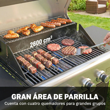 Outsunny Barbacoa De Gas Bbq Gas Con 4 Quemadores 12_3