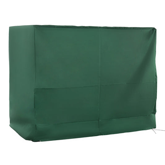 Outsunny Funda Balancín Jardín Con Cordones Ajustables 240x133x185 Cm Verde_0