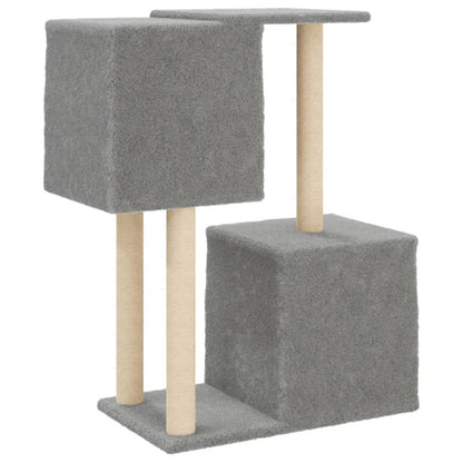 Vidaxl Rascador Para Gatos Con Postes De Sisal Gris Claro 86 Cm_5