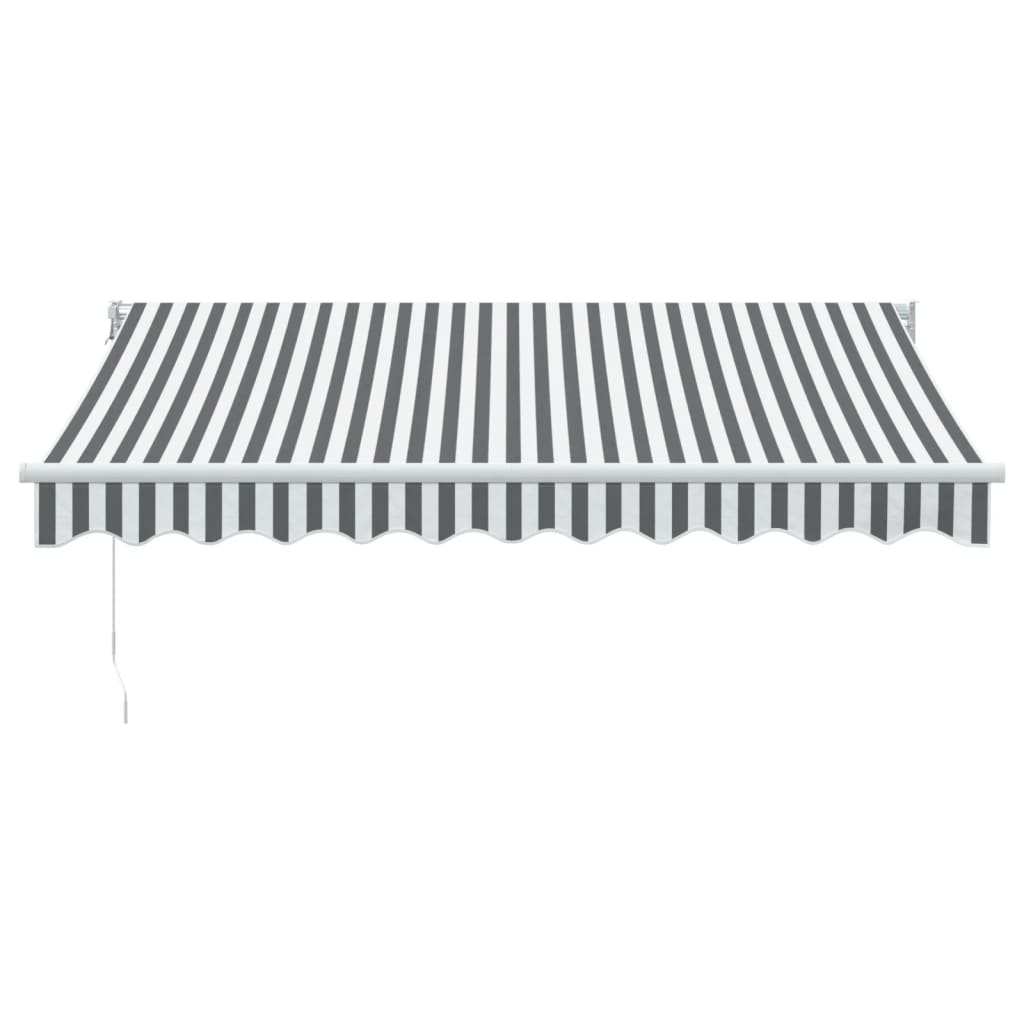 Toldo Retráctil Aluminio Y Tela Gris Antracita Y Blanco 3x2,5 M_2