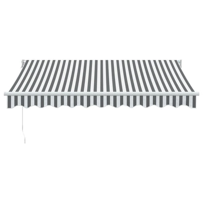 Toldo Retráctil Aluminio Y Tela Gris Antracita Y Blanco 3x2,5 M_2