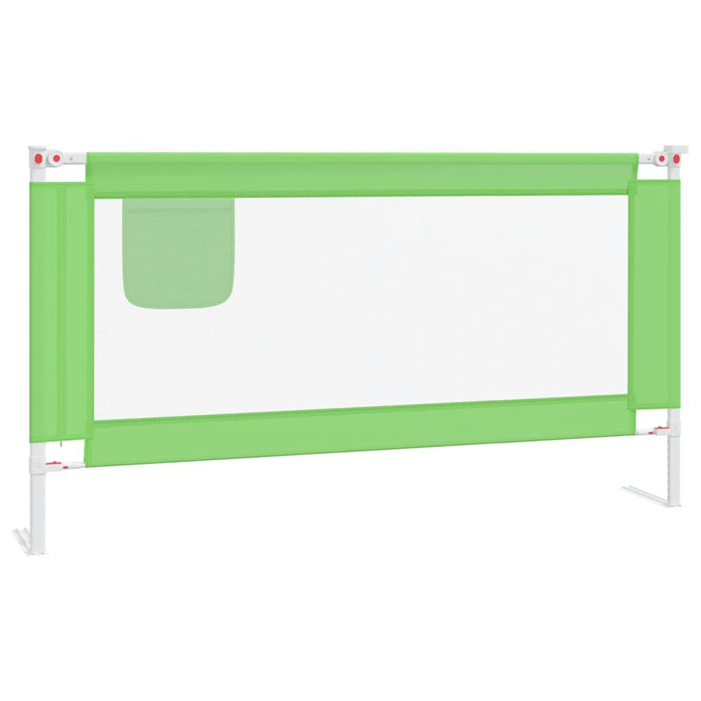 Vidaxl Barandilla De Seguridad Cama De Niño Verde Tela 160x25 Cm_0